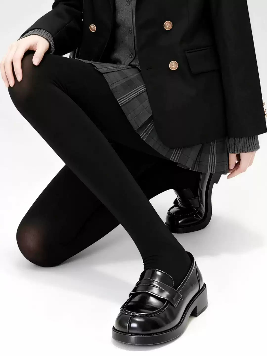 Solid Black Slimming Pantyhose, Various Thickness Options 45963:871173