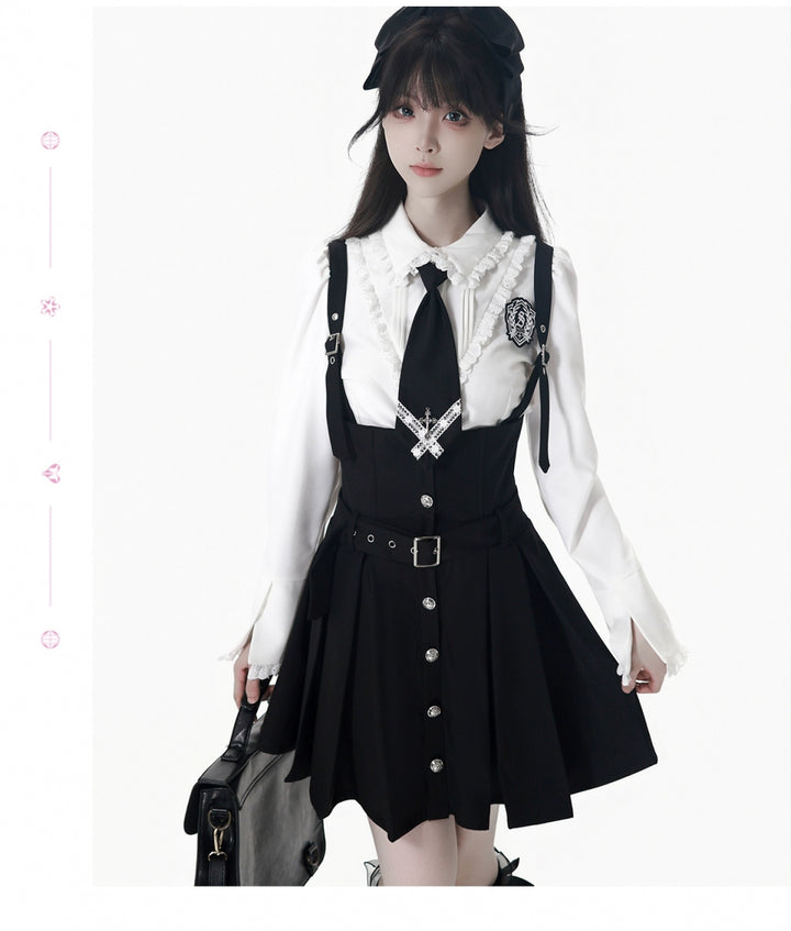 JK Uniform Striped Blazer, Blouse and Pleated Skirt 44171:800194