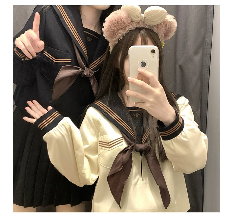 Autumn JK Uniform Sailor Top, Embroidered 43789:786064