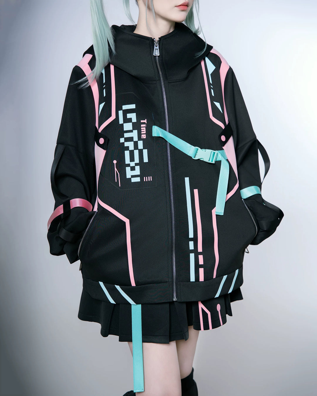 Cyberpunk Fashion, Unisex Jacket and Skort Set 44425:810175