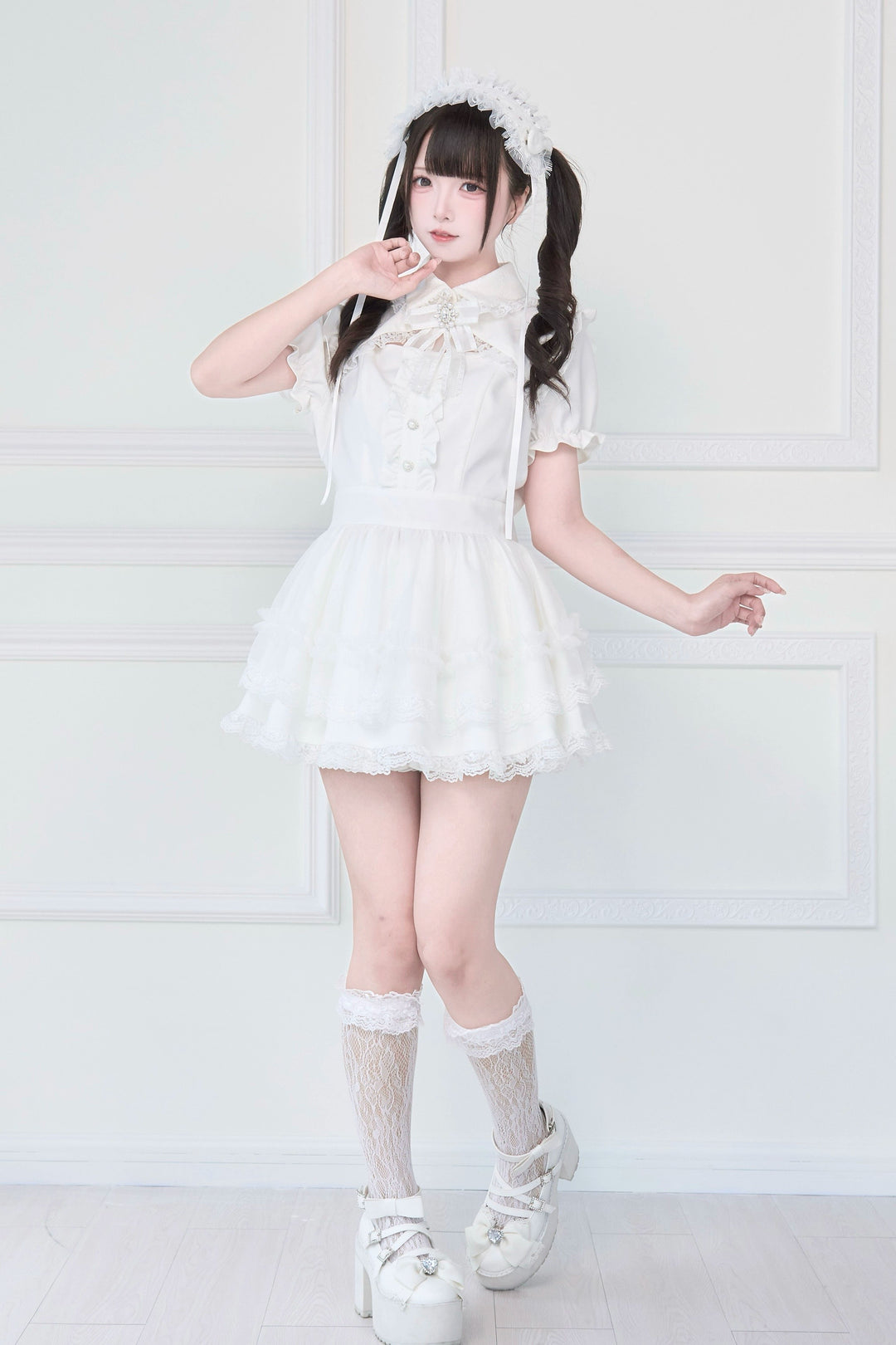 Jirai Kei Dress, Detachable Princess Sleeves, Safety Shorts 43608:780687