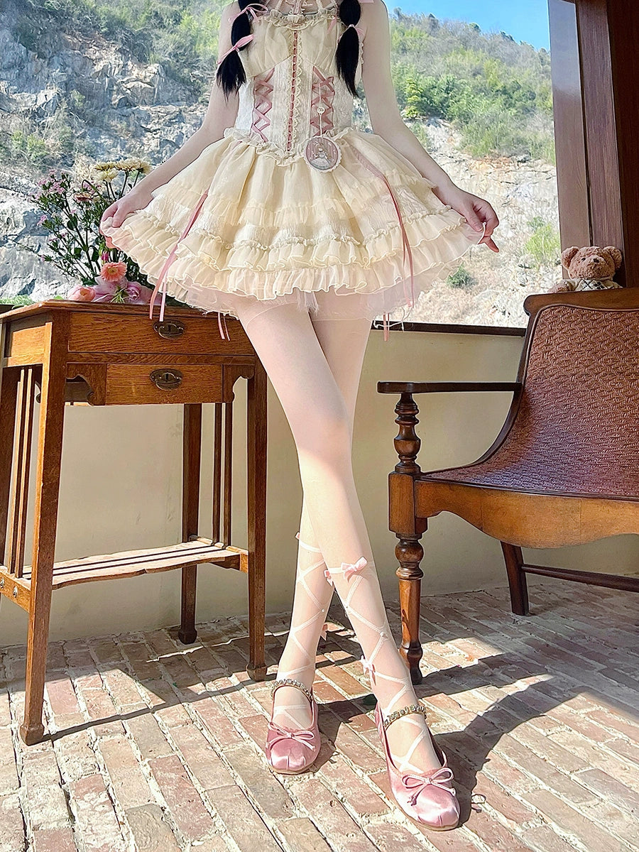 Lolita Socks White Tights Ballet Ultra-Thin Pantyhose 36514:513410 36514:513410