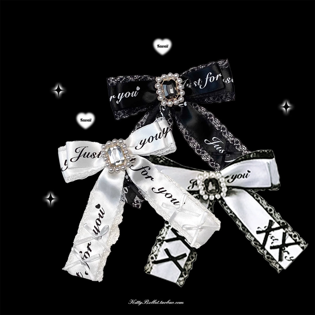 Jirai Kei Brooch Ryousangata Ribbon And Lace Bow Accessory 42153:728755