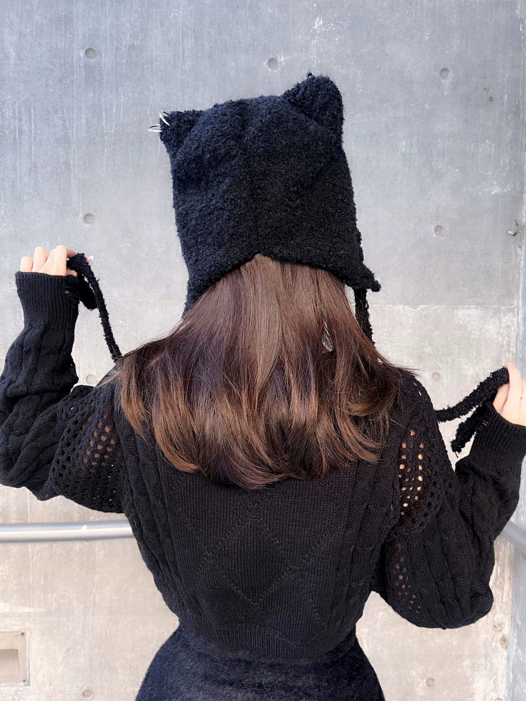 Y2K Winter Hat Japanese Style Knitted Cat Ear Hat 39486:634988