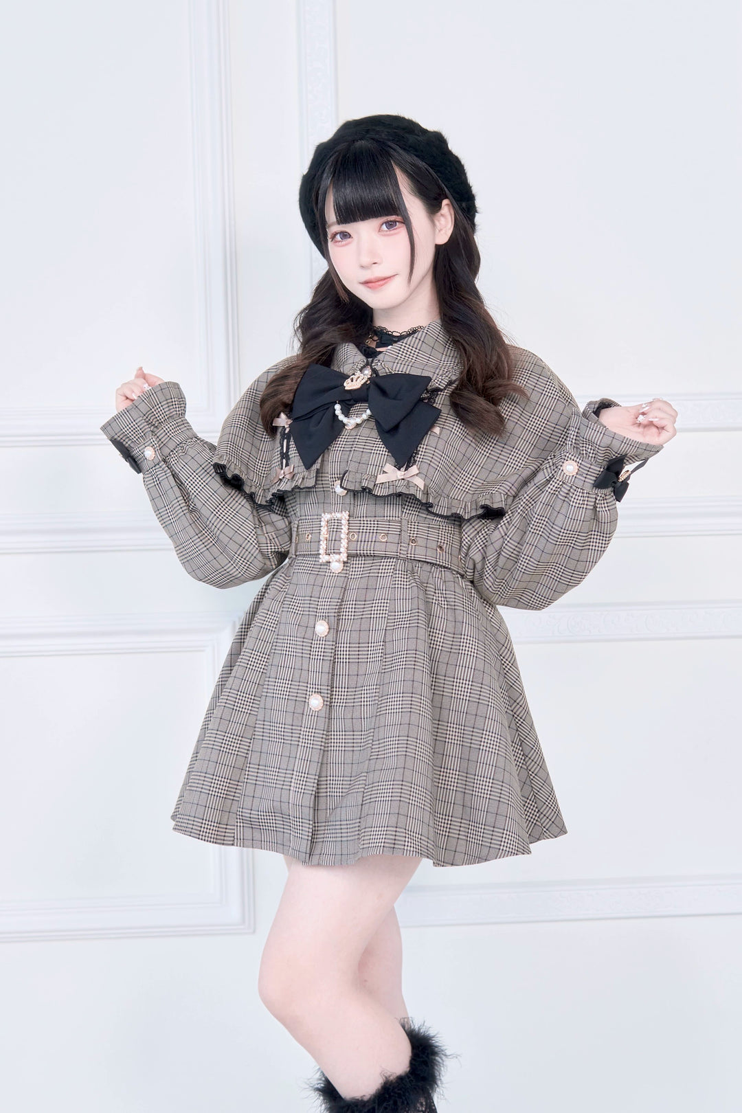 Cape Styled Jirai Kei Trench Coat (M S) 43822:786585