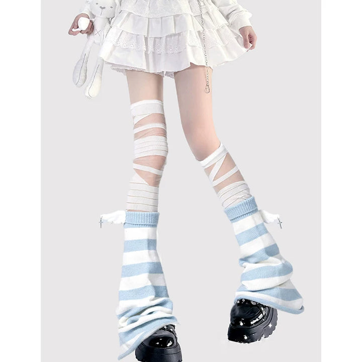 Tenshi Kaiwai Striped Leg Warmers, Wing Decorations 45466:852145