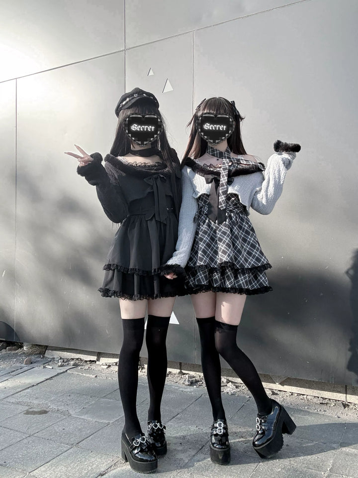 Jirai Kei Camisole Dress, Cropped Outerwear 44084:796558