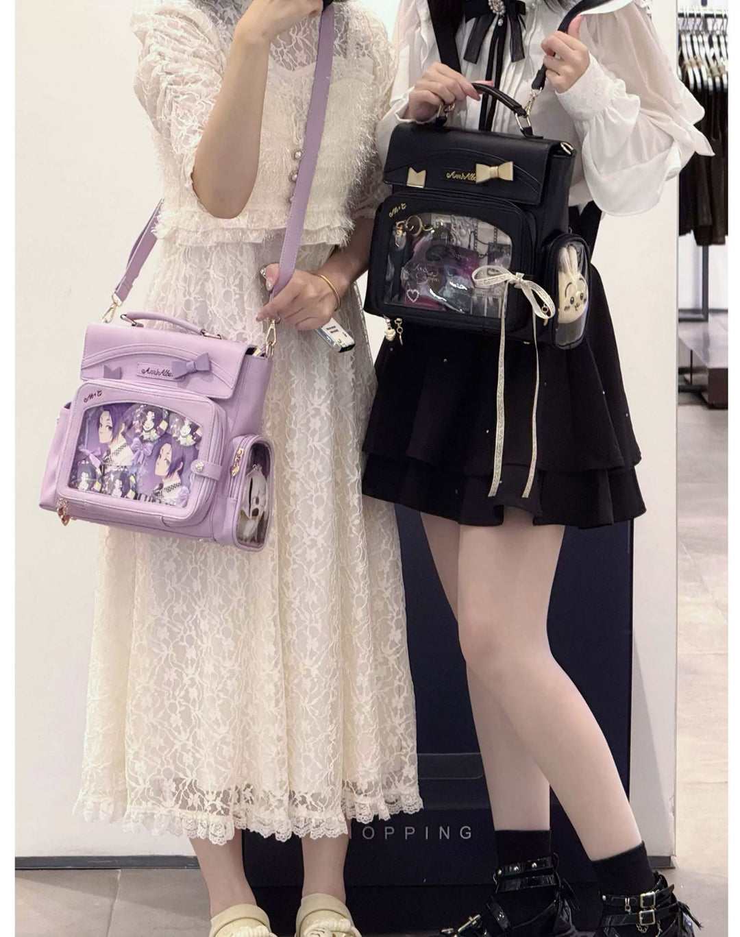 Kawaii Ita Bag with Crossbody Strap, Clear Window 45414:846766