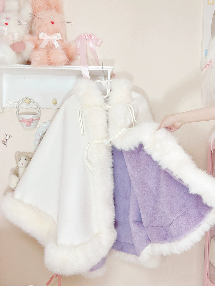 Sweet Lolita Winter Coat Cat Ear Woolen Cloak Kawaii Lolita Cape 40288:667754