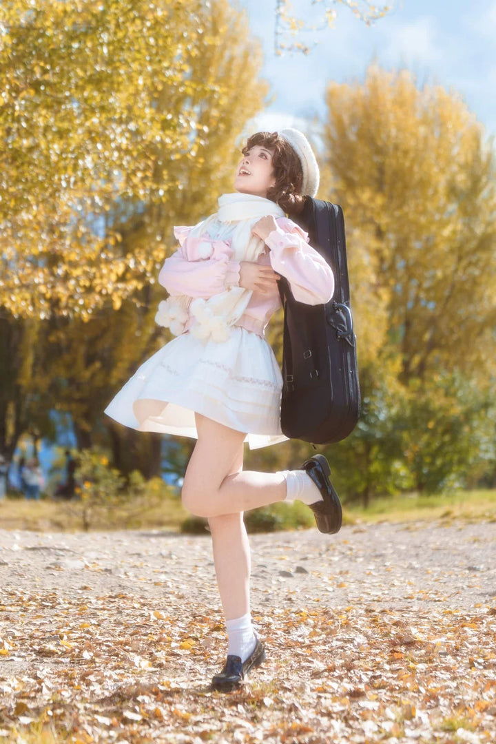 Sweet Pink Sweater Outfit, Skirt and Pants Available 44756:826896