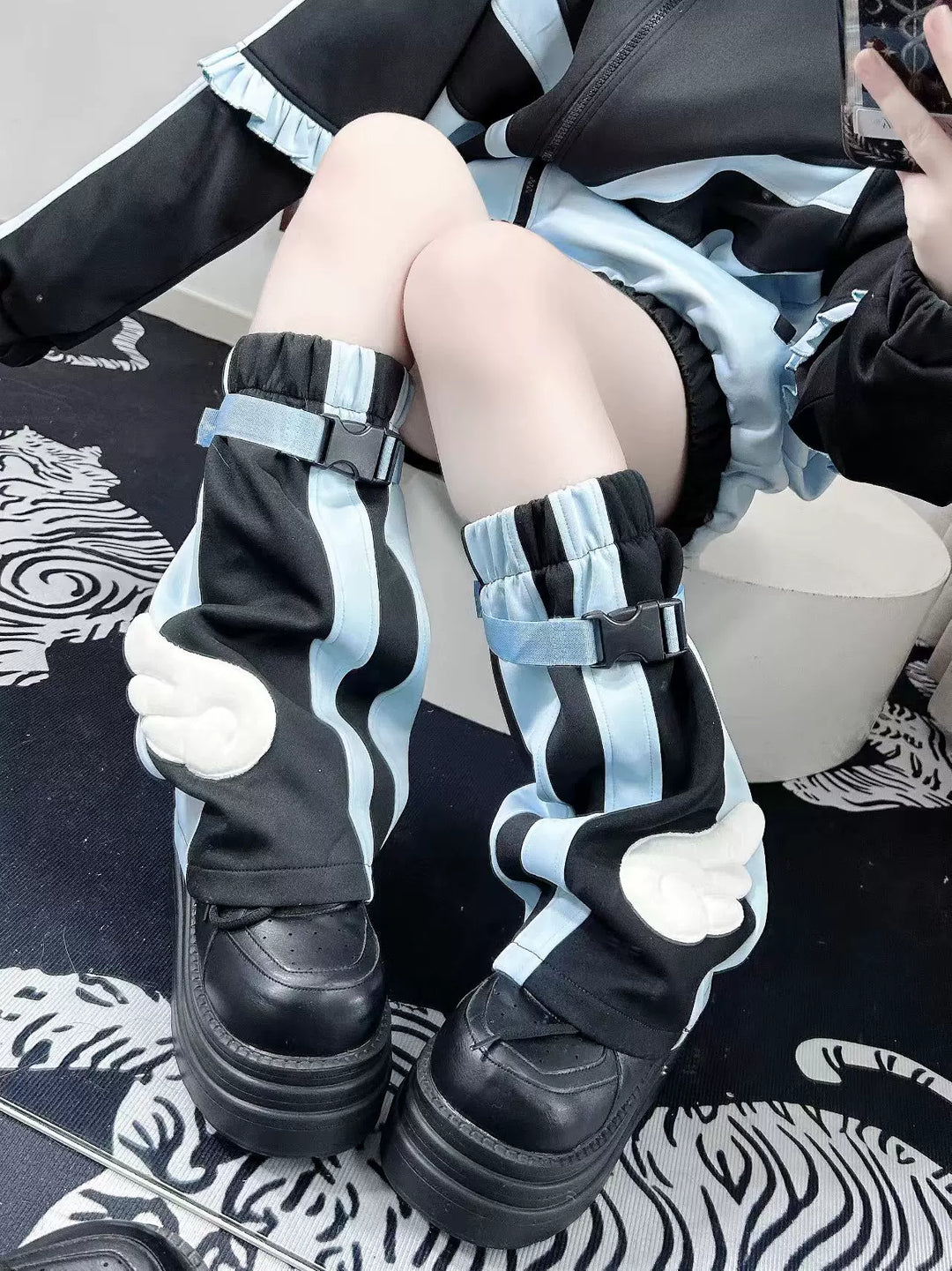 Tenshi Kaiwai Color Block Jacket & Leg Warmers 45463:856064