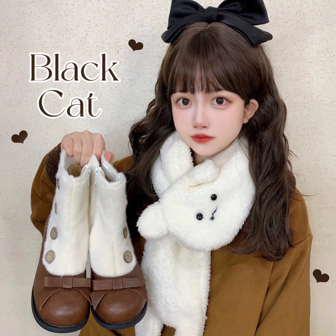 Lolita Boots Sock Mary Jane Shoes Low Heel Shoes Black Brown 32654:408002 32654:408002