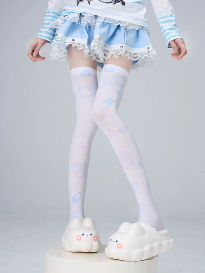 Jirai Kei Socks Over-the-Knee Socks Velvet High Tube Socks 36524:535684