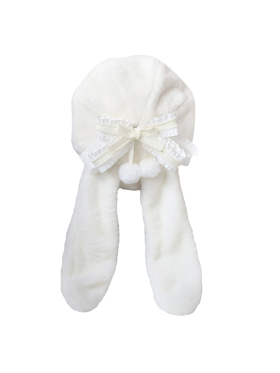 Plush Cute Beret Hat, Back Bunny Ears 43814:786087
