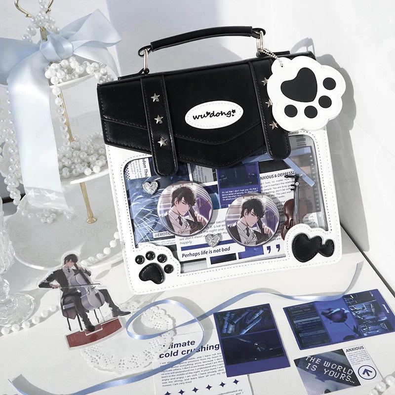 Cat Paw Ita Bag, Backpack with Clear Window 45421:848411