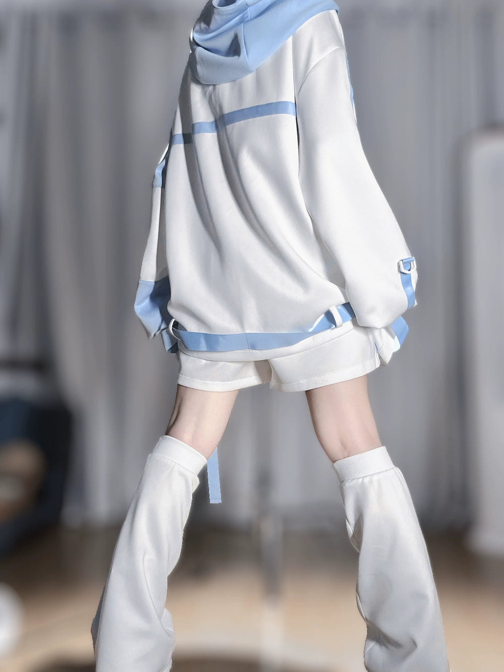 Tenshi Kaiwai Techwear Jacket & Elastic Shorts Set 45013:846204