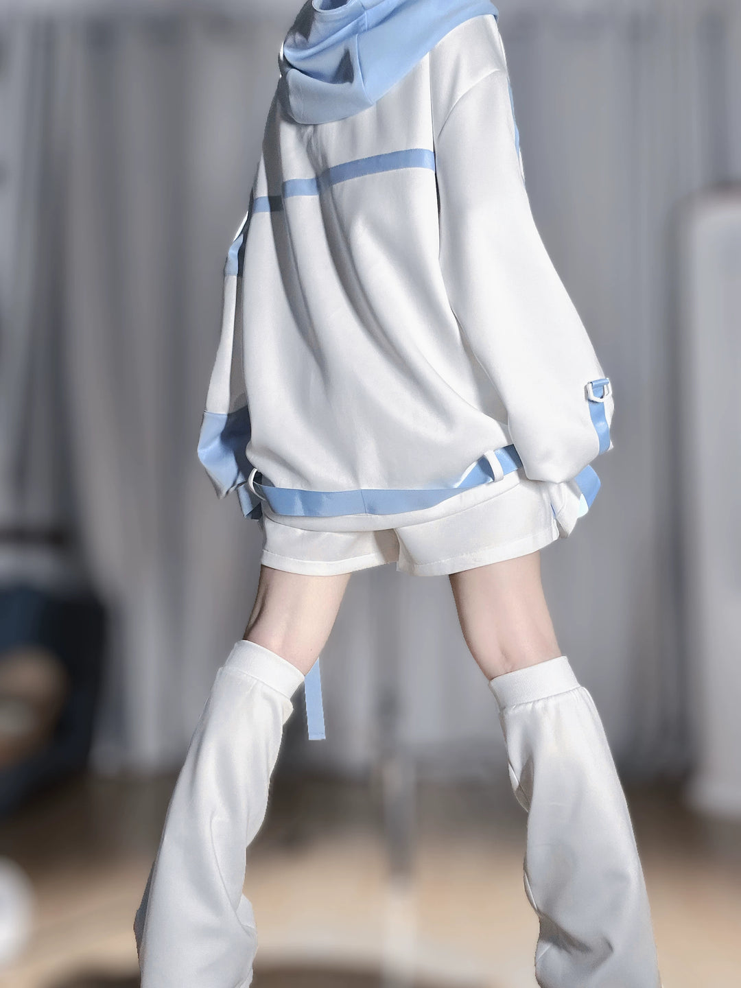 Tenshi Kaiwai Techwear Jacket & Elastic Shorts Set 45013:846204