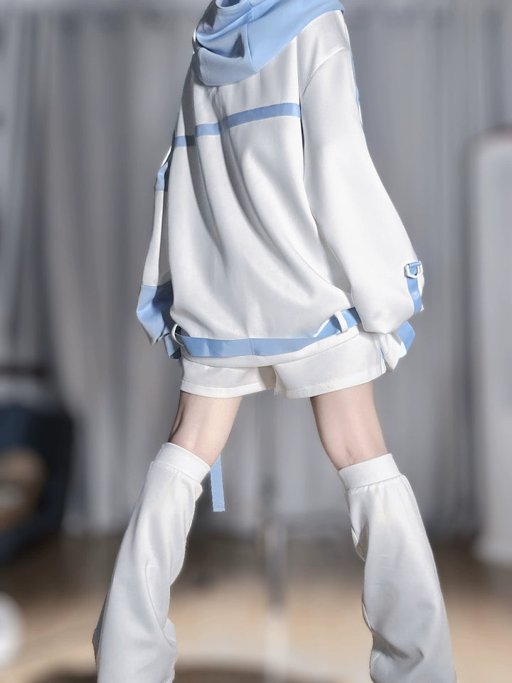 Tenshi Kaiwai Techwear Jacket & Elastic Shorts Set 45013:846204