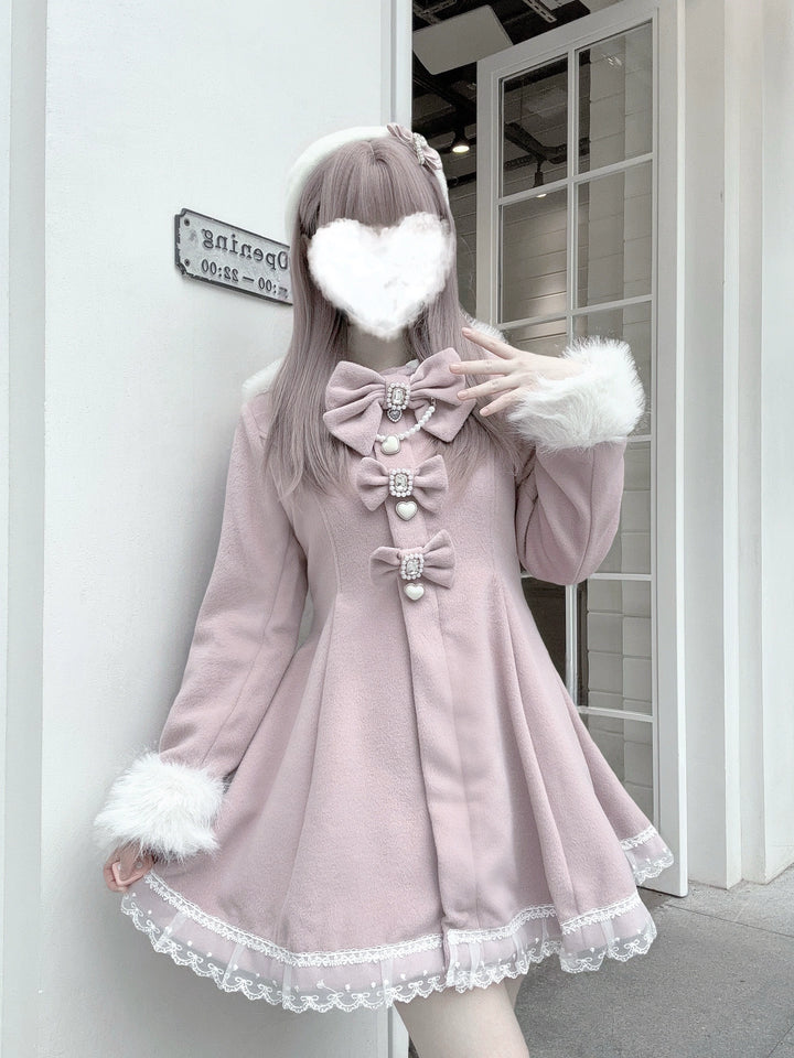 Ryousangata Pink Coat, Removable Bunny Ear Hood 44012:793125