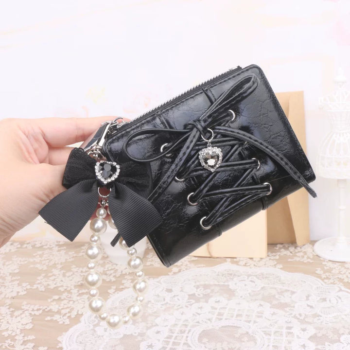 Ryousangata Wallet, Pearl Chain Bow Pendant 45070:839052