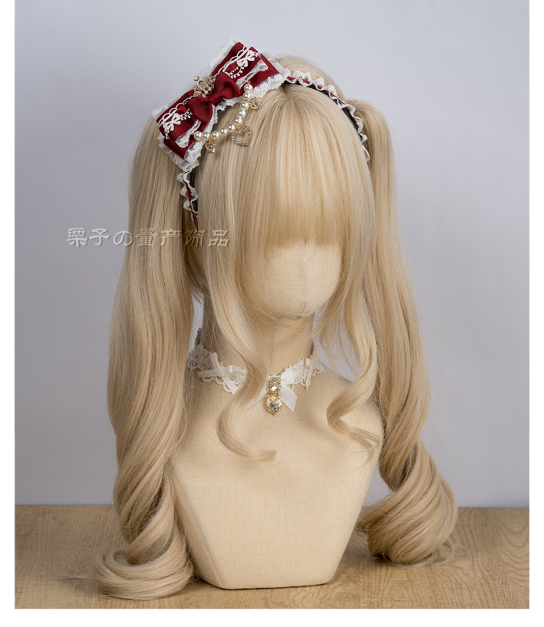 Jirai Kei Headband, Mini Crown & Rhinestone Pendant 44955:838728