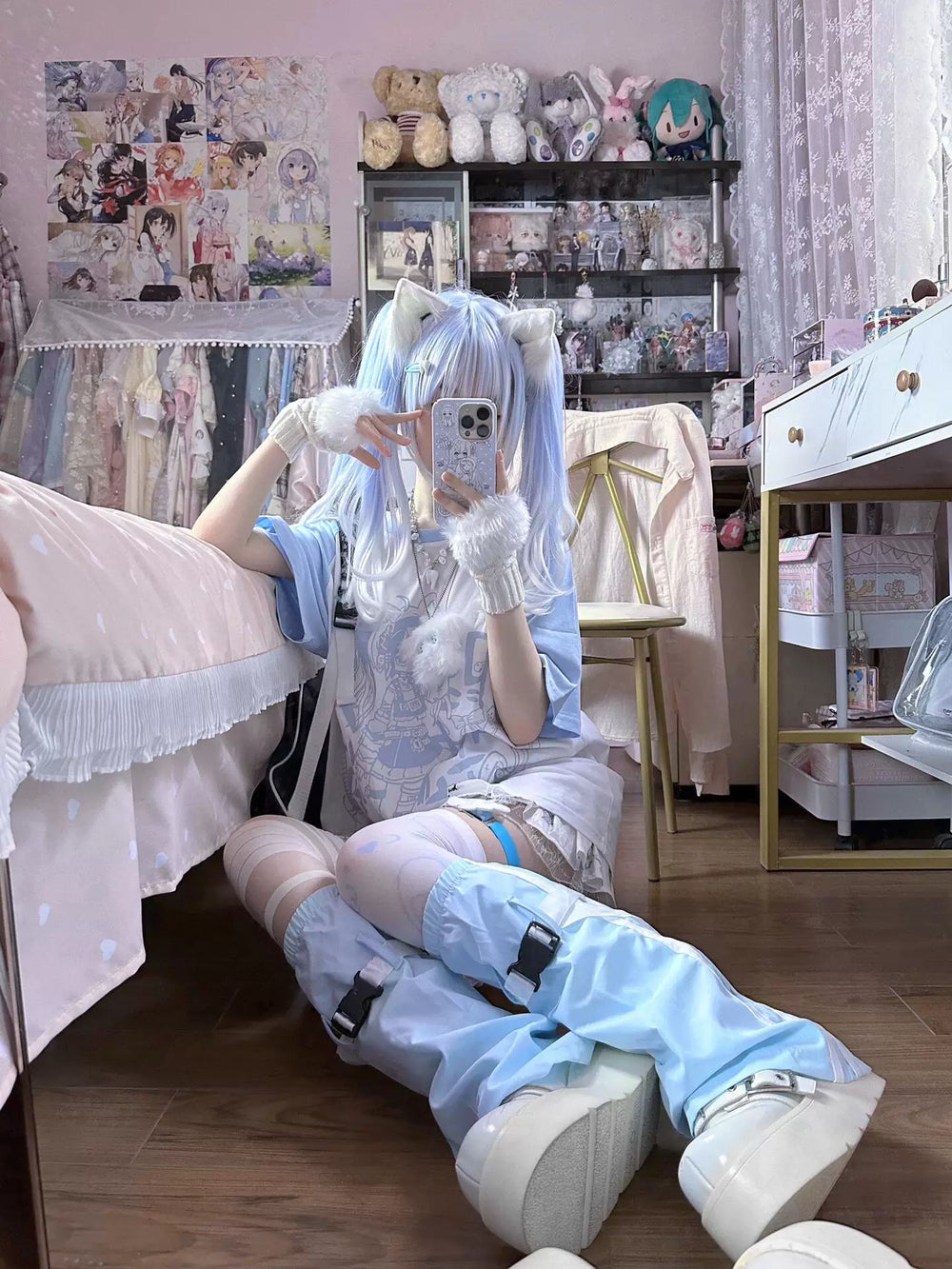 Tenshi Kaiwai Short Sleeved T-Shirt, Anime Graphic 45470:851886