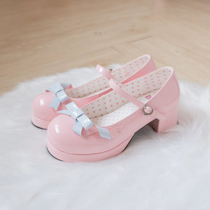 Lolita Shoes High Heels With Bowknot Shallow Mouth Shoes 37026:556924