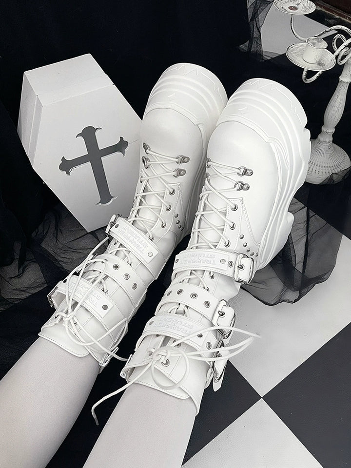 Sub-culture Mid-calf Length Boots, Platform Sole 44065:795643