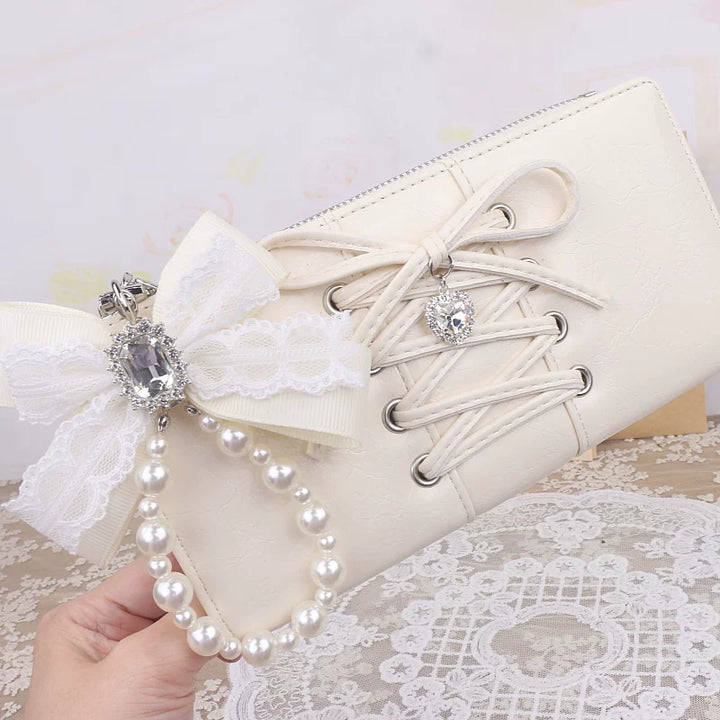 Ryousangata Wallet, Pearl Chain Bow Pendant 45070:839060