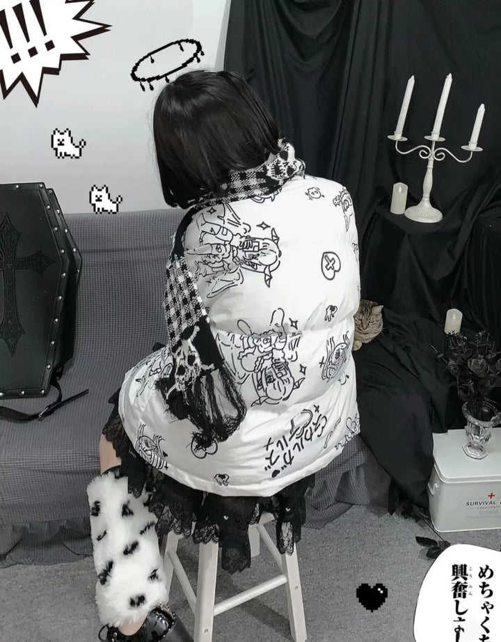 Subculture Winter Coat Kawaii Stand Collar Thick Coat 40666:672420