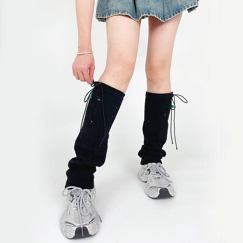 Y2K Leg Warmers Spicy Girls Leg Sleeves Slouch Socks (F) 36528:535850