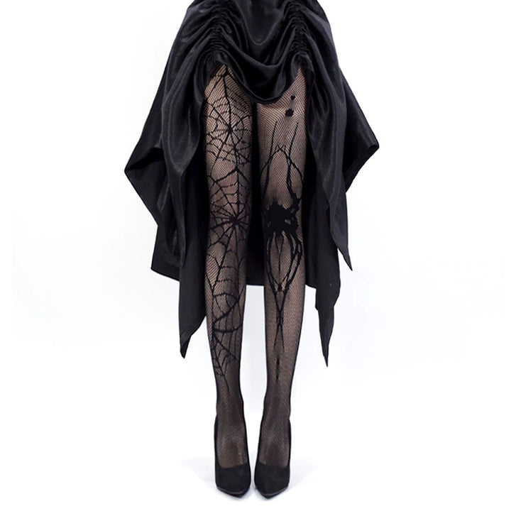 Gothic Fishnet Tights, Spiderweb and Spider Design 44087:794813