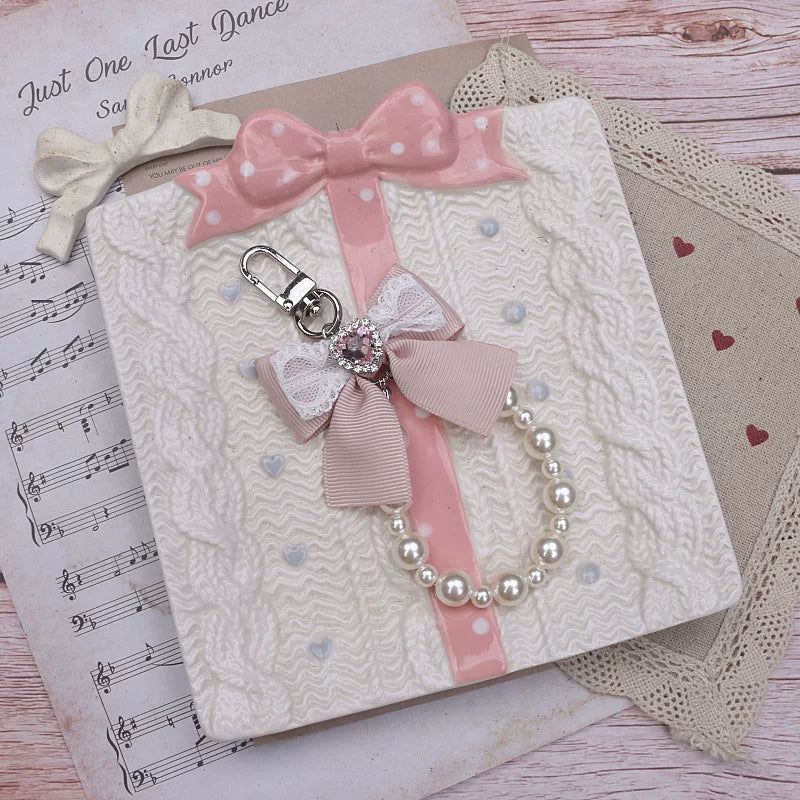 Ryousangata Wallet, Pearl Chain Bow Pendant 45070:839054