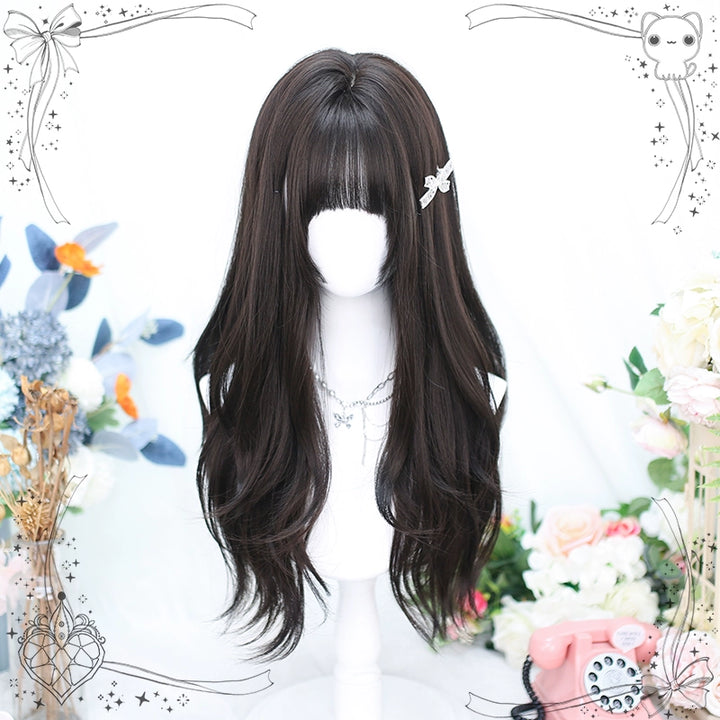 Lolita Wig Long Curly Hair And Straight Bang Multicolors 35930:507118 35930:507118