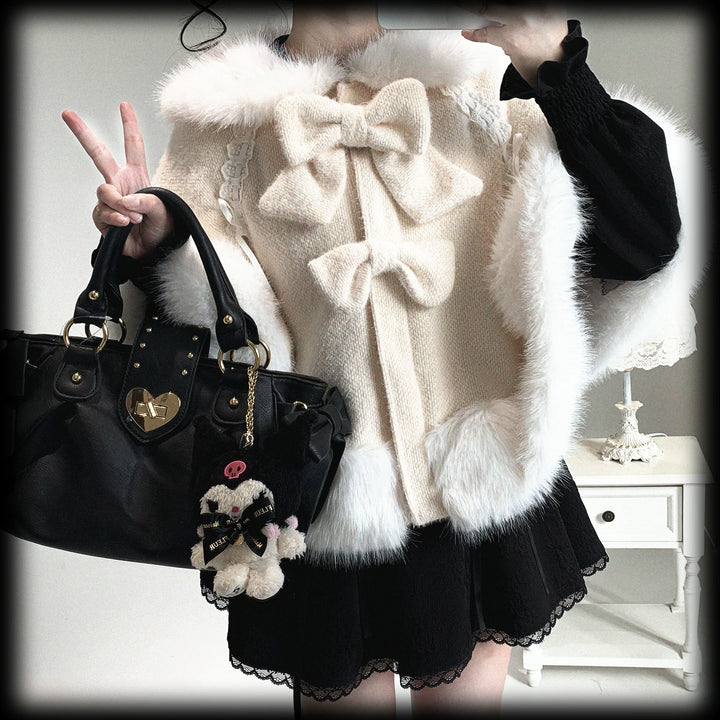 Sweet Bunny Ear Winter Cape, Polar Fleece Lining 44474:809692