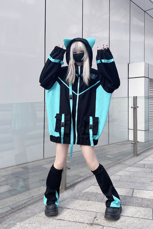 Jirai Kei Jacket Cyberpunk Coat Subculture Sport Coat (L S) 33718:462036