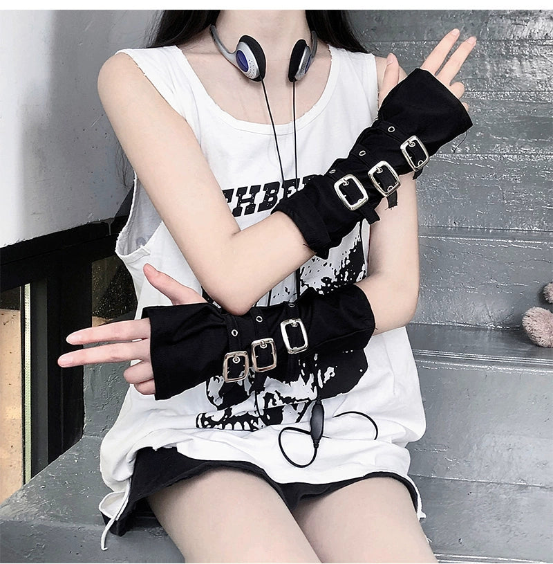 Gyaru Fashion Hand Cuff Punk Arm Sleeves Multicolores 36516:516444