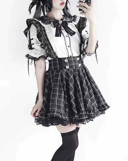 Jirai Kei Skirt 3-meter Flared Puffy Strap Skirt 37846:574012