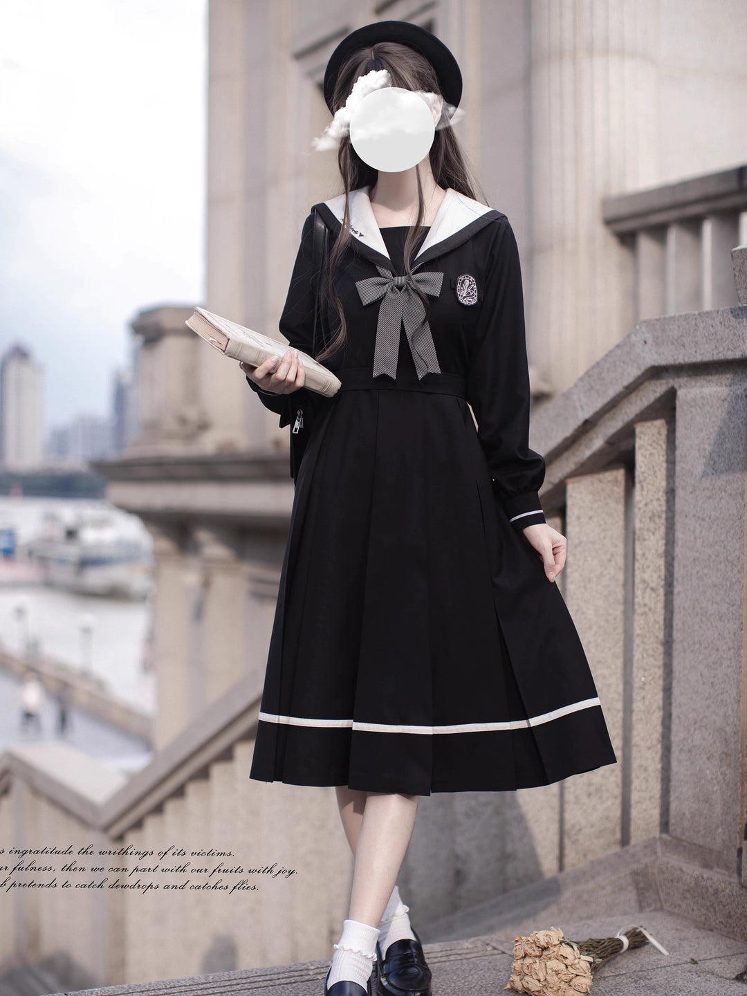 Calf Length JK Uniform Dress, Box Pleats (L M S XL) 43759:784754