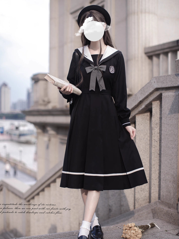 Calf Length JK Uniform Dress, Box Pleats (L M S XL) 43759:784754