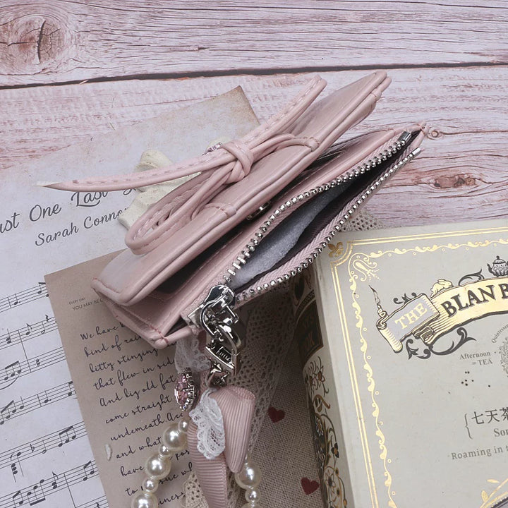 Ryousangata Wallet, Pearl Chain Bow Pendant 45070:839031