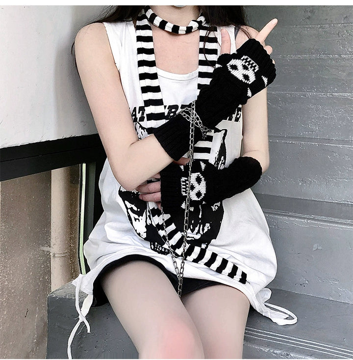 Gyaru Fashion Hand Cuff Punk Arm Sleeves Multicolores 36516:516440