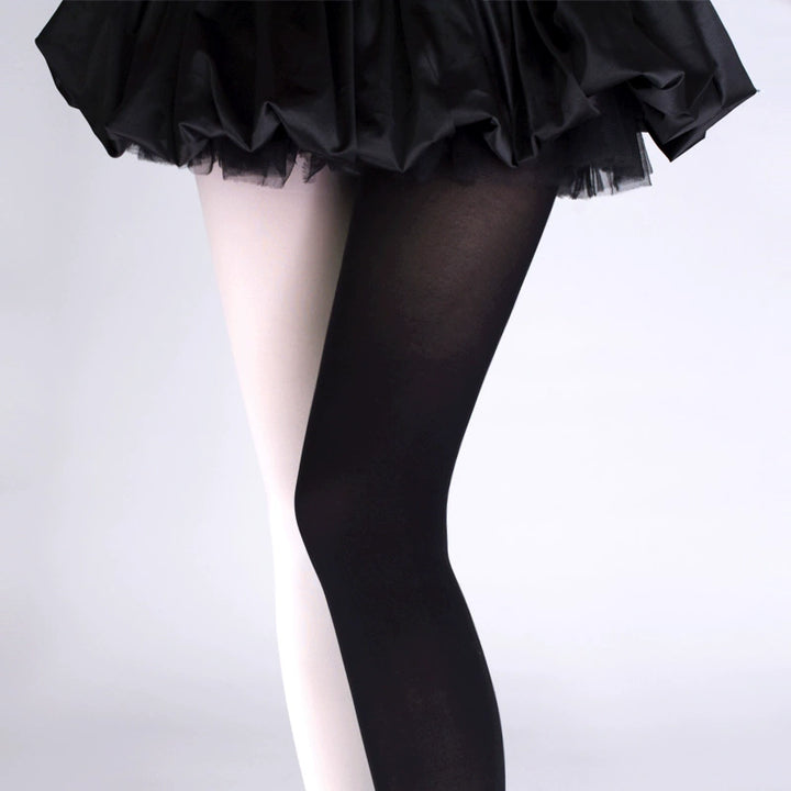 Y2K Style Velvet Pantyhose, Bold Color Contrast 43756:784638