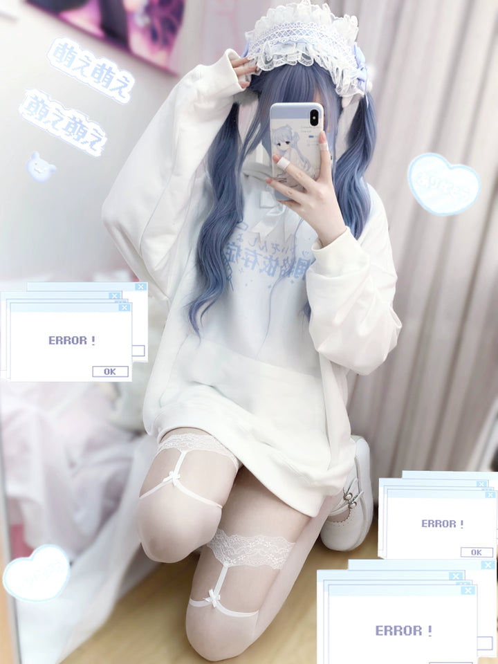 Jirai Kei Hoodie Tenshi Kaiwai Hoodie With Ribbon 32346:408760