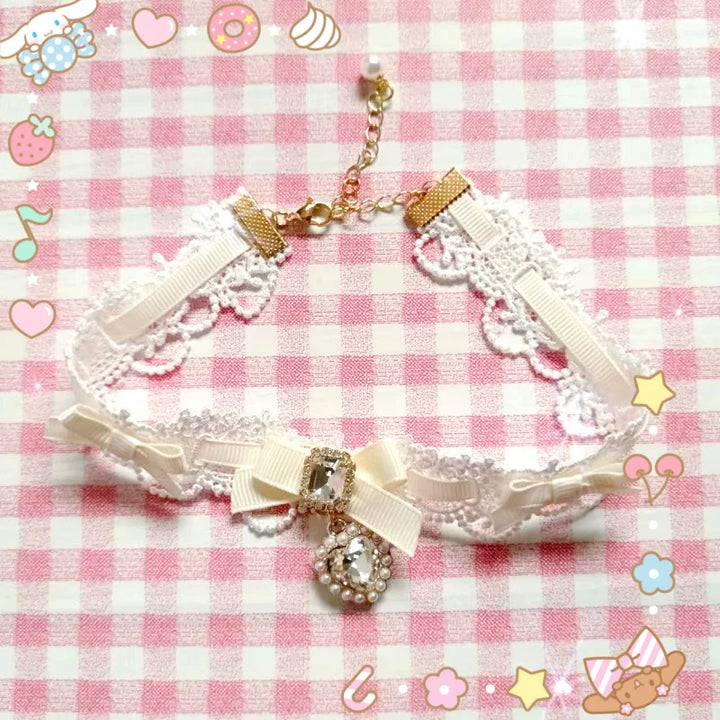 Ryousangata Heart Rhinestones Necklaces and Wrist Pieces 45072:838588