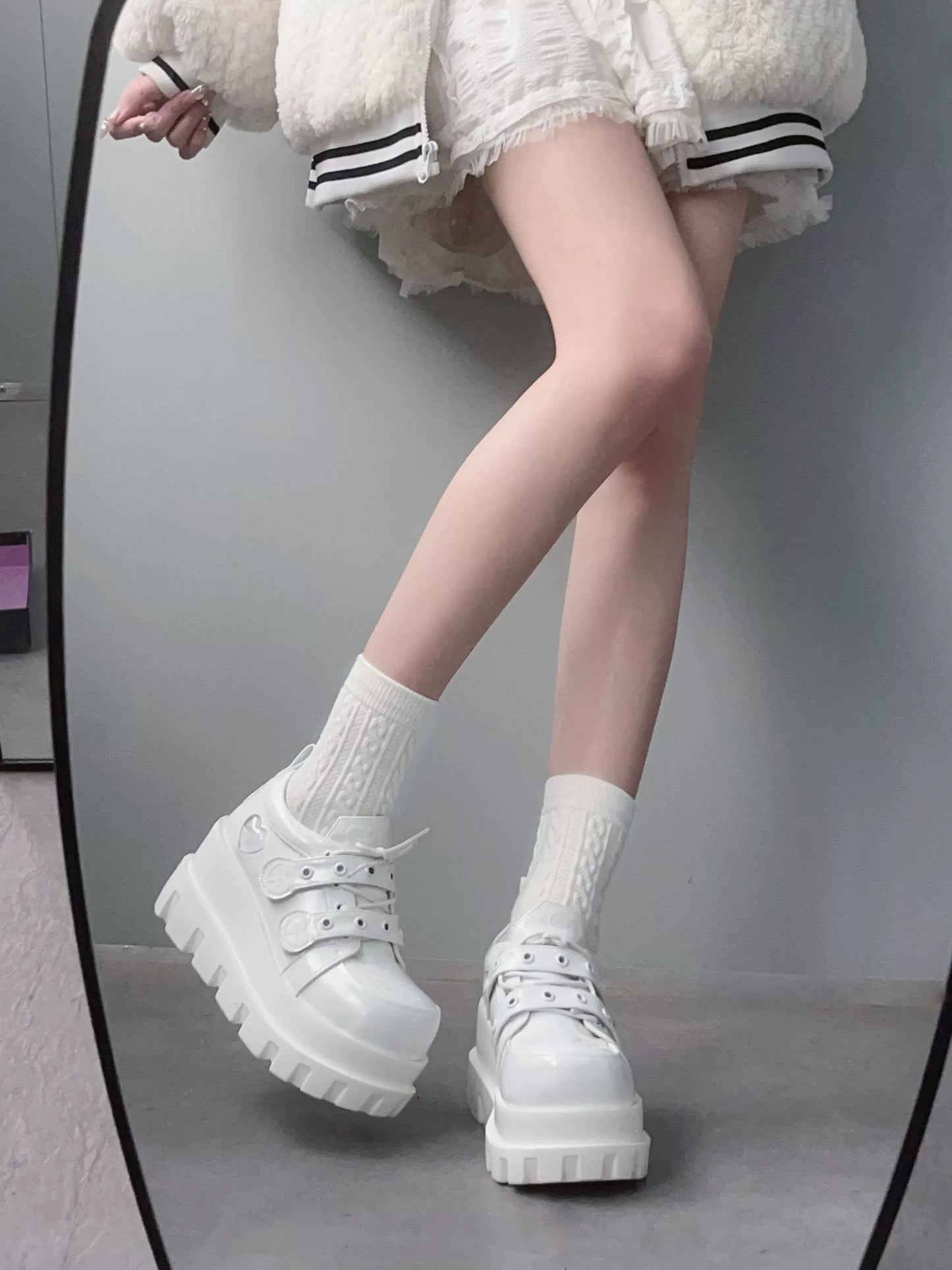 Jirai Kei Punk Fashion Cross Platform Shoes 4Colors 28958:344192