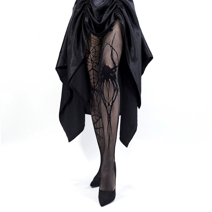 Gothic Fishnet Tights, Spiderweb and Spider Design 44087:794814
