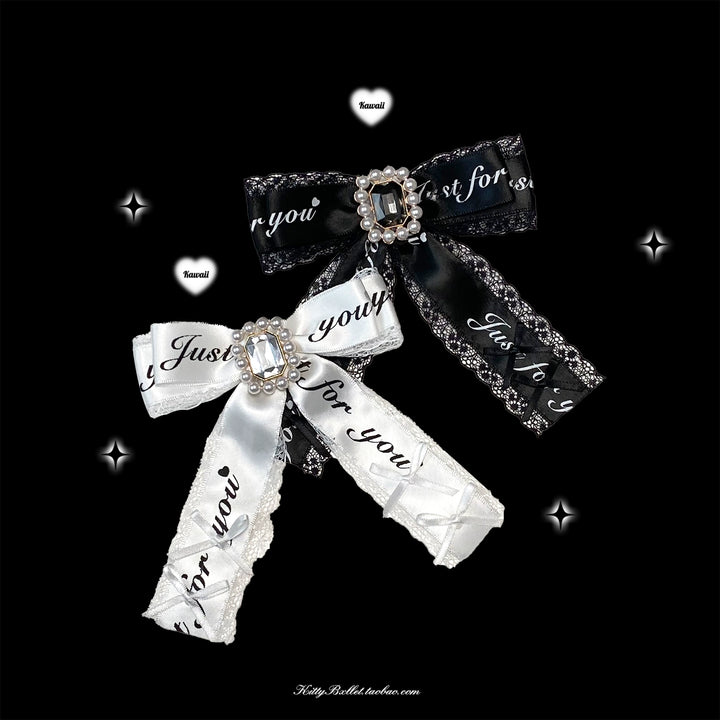 Jirai Kei Brooch Ryousangata Ribbon And Lace Bow Accessory 42153:728775