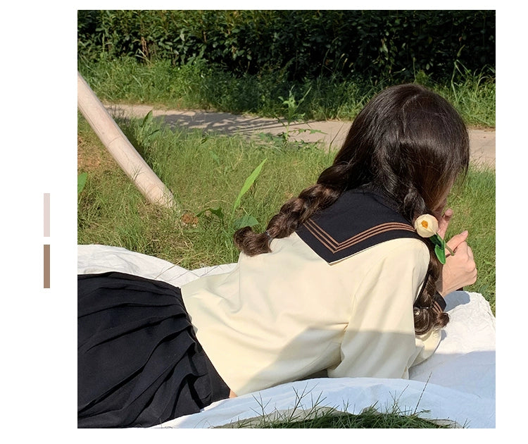 Autumn JK Uniform Sailor Top, Embroidered 43789:786022