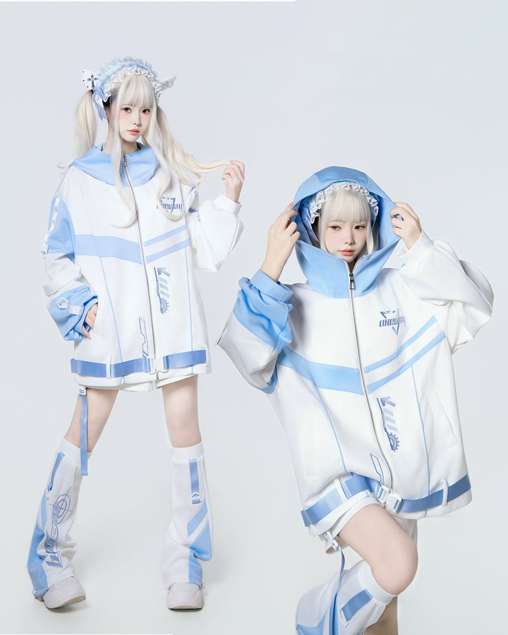 Plus Size Tenshi Kaiwai Outfit, Jacket and Shorts 44120:796938